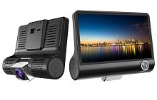Автомобильный видеорегистратор MEGA T655 3 камеры (черный) без упаковки