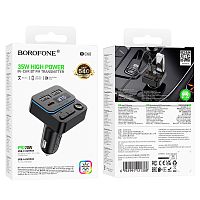 Автомобильный FM-трансмиттер BOROFONE BC60 Hero Bluetooth (черный)