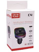 Автомобильный FM-трансмиттер C4 Bluetooth (черный) LED
