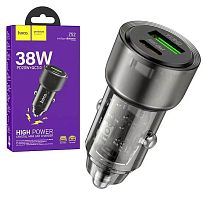 Автомобильный адаптер питания HOCO Z52 QC 3.0+PD 38W (черный)