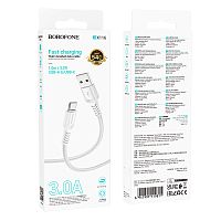 Кабель USB - TypeC BOROFONE BX116 (белый) 1м мятая упаковка