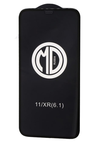 Защитное стекло утолщенное MD iPhone XR/11 (черный) тех.упаковка