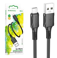 Кабель USB - Micro BOROFONE BX80 (черный) 1м