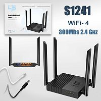 Wi-Fi Роутер LP-LINK WR860 N300, 2.4ГГц, 4 порта LAN (черный)