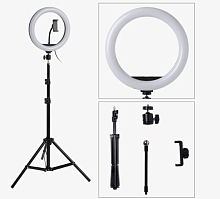 Кольцевая лампа для фото 33см со штативом 2.1м 