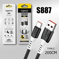 Кабель USB - TypeC UGETUS X82 Silicone (черный) 2м