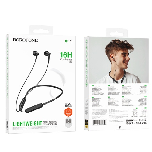 Спортивные наушники Bluetooth BOROFONE BE70 (черный)