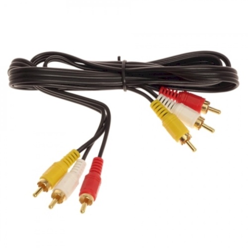 Кабель соединительный 3RCA на 3RCA AV09 (черный) 1.2м