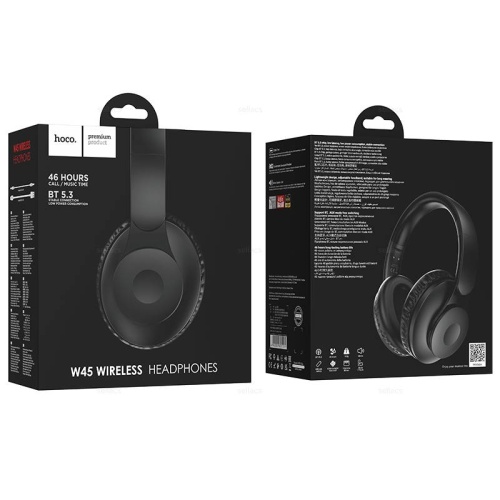 Полноразмерные Bluetooth наушники HOCO W45 (черный) фото 2