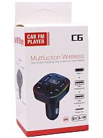 Автомобильный FM-трансмиттер - C6 Bluetooth (черный) LED