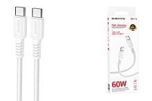 Кабель TypeC - TypeC BOROFONE BX116 60W (белый) 1м