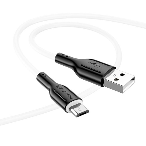 Кабель USB - Micro BOROFONE BX63 Silicone (белый) 1м фото 2