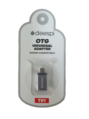 OTG переходник Deespi T01 Type-C на USB (серебро)
