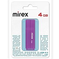 USB карта памяти 4ГБ Mirex Line Violet (13600-FMULVT04)