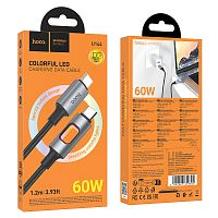 Кабель TypeC - TypeC HOCO U144 60W (черный) 1м