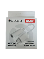 Переходник Deespi M30 Lightning - Aux 3.5 (белый)