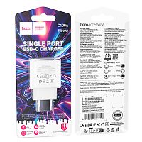 Сетевой адаптер питания HOCO C109A 1C PD20W 3A (белый)