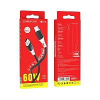 Кабель TypeC - TypeC BOROFONE BX79 60W (черный) 1м
