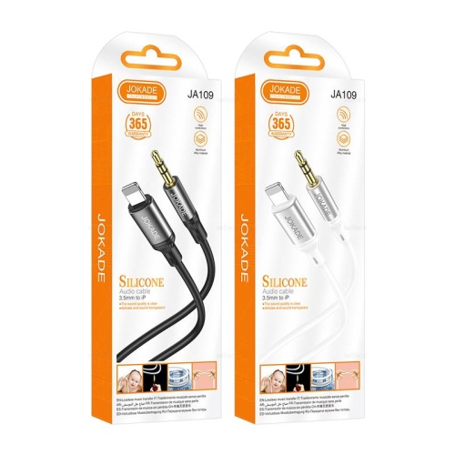 Аудио Адаптер Jokade JA109 Lightning - 3.5mm AUX (белый)