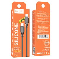 Кабель TypeC - TypeC HOCO X101 60W Silicone (черный) 1м