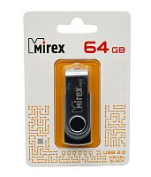USB карта памяти 64ГБ Mirex Swivel Black (13600-FMURUS64)