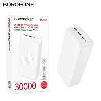 Портативный аккумулятор BOROFONE BJ80B 30000 mAh PD 20W+QC 3.0 (белый)