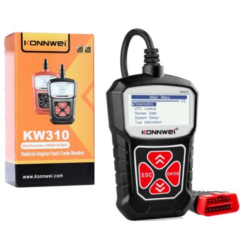 Автомобильный универсальный диагностический сканер KONNWEI KW310 (черный)