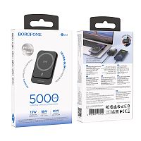 Портативный аккумулятор BOROFONE BJ63 PD 20W MagSafe 5000 mAh (черный)