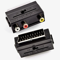 Адаптер SCART OUT 3 RCA SK10 с переключателем