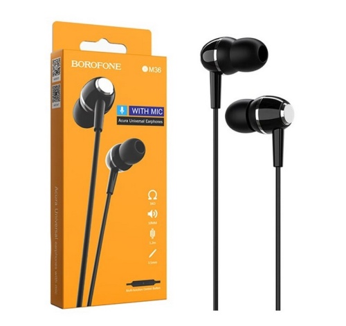 Наушники с микрофоном BOROFONE BM36 (черный)