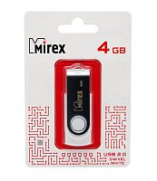 USB карта памяти 4ГБ Mirex Swivel White (13600-FMUSWT04)