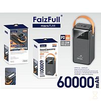 Портативный аккумулятор Faizfull FL44 60000 mAh PD 20W+QC3.0 (черный)