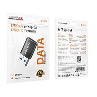 Переходник OTG BOROFONE BV26B USB - Type C USB 3.0 (черный)