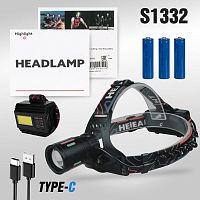 Налобный Светодиодный фонарь T62-2 PM10-TG (S1332)